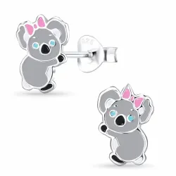Koalabär Kinderohrringe in Silber - Little Ones