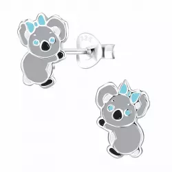 Koalabär Kinderohrringe in Silber
