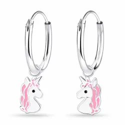 12 mm Einhorn Kinderohrringe in Silber - Little Ones
