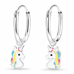 12 mm Einhorn Kinderohrringe in Silber - Little Ones
