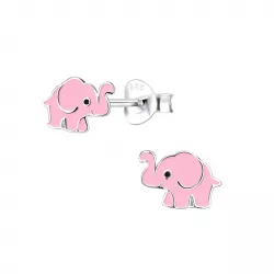 Elefant Emaille Kinderohrringe in Silber