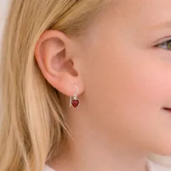 lange Herzen Zirkon Ohrringe in Silber - Little Ones