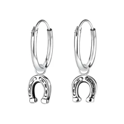 12 mm Hufeisen Kreole in Silber - Little Ones