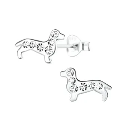 Hunde Kinderohrringe in Silber - Little Ones