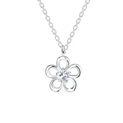 Blumen Halskette mit Anhänger aus Silber - Little Ones