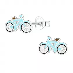 Fahrrad Kinderohrringe in Silber