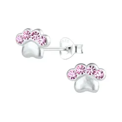 Pfote Kinderohrringe in Silber - Little Ones