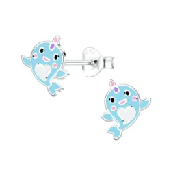 Wal Kinderohrringe in Silber - Little Ones