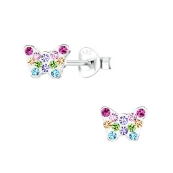 Schmetterlinge Kinderohrringe in Silber - Little Ones
