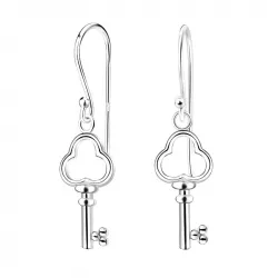 lange Schlüssel Ohrringe in Silber