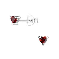 Herz Ohrstecker in Silber - Little Ones