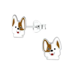 Hunde Kinderohrringe in Silber - Little Ones