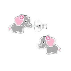 Elefant Kinderohrringe in Silber - Little Ones