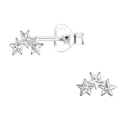 Stern Bergkristall Ohrringe in Silber - Little Ones