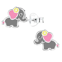 Elefant Kinderohrringe in Silber - Little Ones