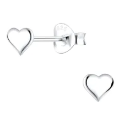 Herz Kinderohrringe in Silber - Little Ones
