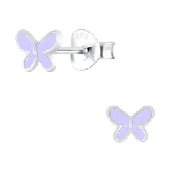 Schmetterlinge Kinderohrringe in Silber - Little Ones