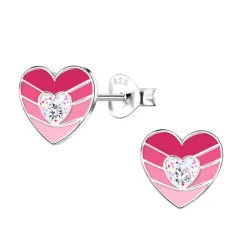 Herz Kinderohrringe in Silber - Little Ones