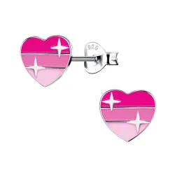 Herz Kinderohrringe in Silber - Little Ones