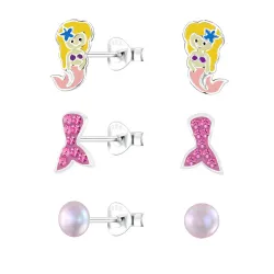 Meerjungfrau Kinderohrringe in Silber - Little Ones