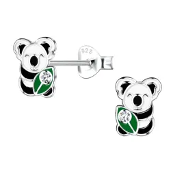 Koalabär Kinderohrringe in Silber - Little Ones