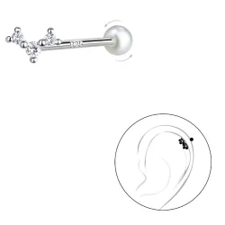 Zirkon helix piercing in Silber