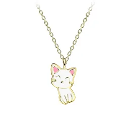 Katze Halskette aus vergoldetem Sterlingsilber - Little Ones