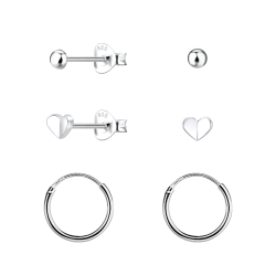 Herz Kreole in Silber