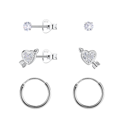 Herz Kreole in Silber