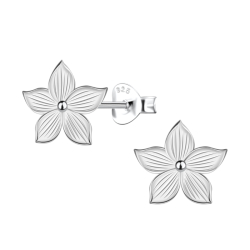 Blumen Ohrringe in Silber