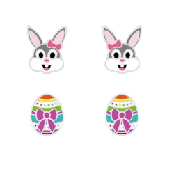 Kaninchen Ohrringe in Silber - Little Ones