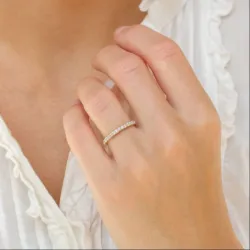 Zirkon Ring aus 9 Karat Gold