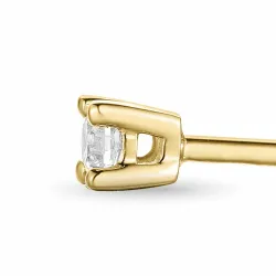 Diamant Solitärohrstecker in 14 Karat Gold mit Diamant 