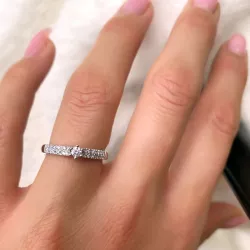 Diamant Ring in 14 Karat Weißgold 0,10 ct 0,12 ct