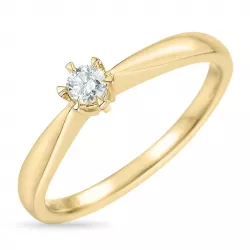 Diamant Ring in 14 Karat Gold 0,12 ct