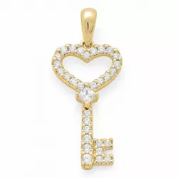 Schlüssel Diamantanhänger in 14 karat Gold 0,21 ct