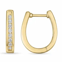 Kreole in 14 Karat Gold mit Diamanten