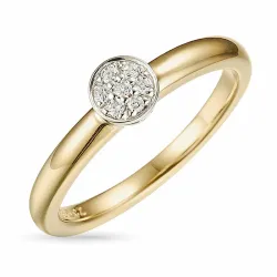 Diamantring in 14 Karat Gold- und Weißgold 0,07 ct