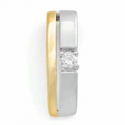 Diamantanhänger in 14 karat Gold- und Weißgold 0,05 ct