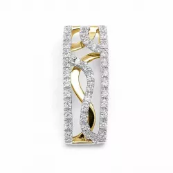 Diamantanhänger in 14 karat Gold- und Weißgold 0,19 ct