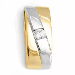 Diamantanhänger in 14 karat Gold- und Weißgold 0,20 ct