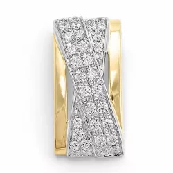 Diamantanhänger in 14 karat Gold- und Weißgold 0,47 ct