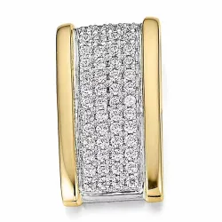Diamant Anhänger in 14 karat Gold- und Weißgold 0,334 ct