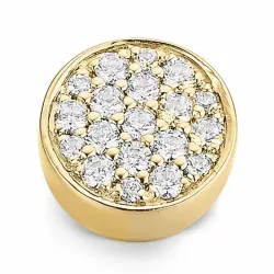 runder Damen Diamantanhänger in 14 karat Gold 0,199 ct