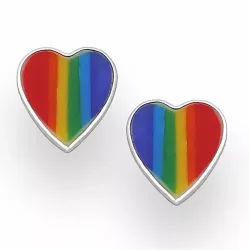 Herzen Ohrstecker in Silber