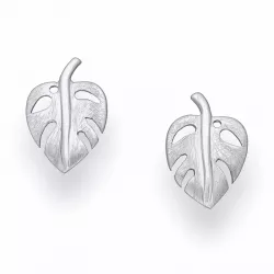 blad øreringe i sølv