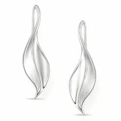 Kollektionsmuster Blatt Ohrringe in Silber