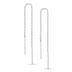 lange ketten ohrringe in Silber