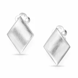 viereckigem Ohrclips in Silber