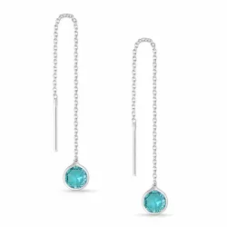 lange ketten ohrringe in Silber